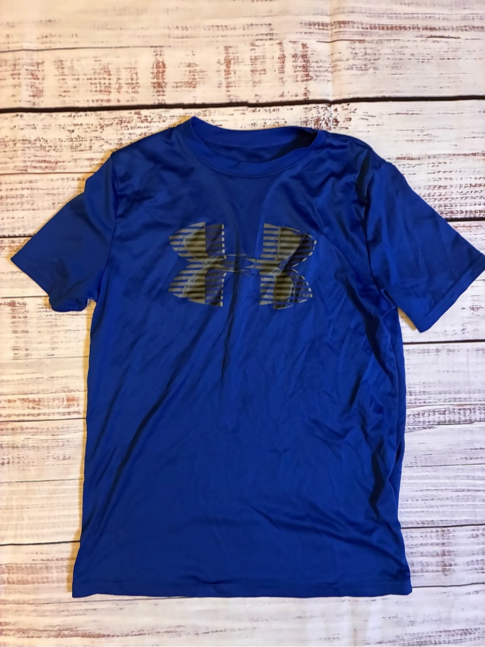 Under Armour Blue Short Sleeve Performance Tee with Logo